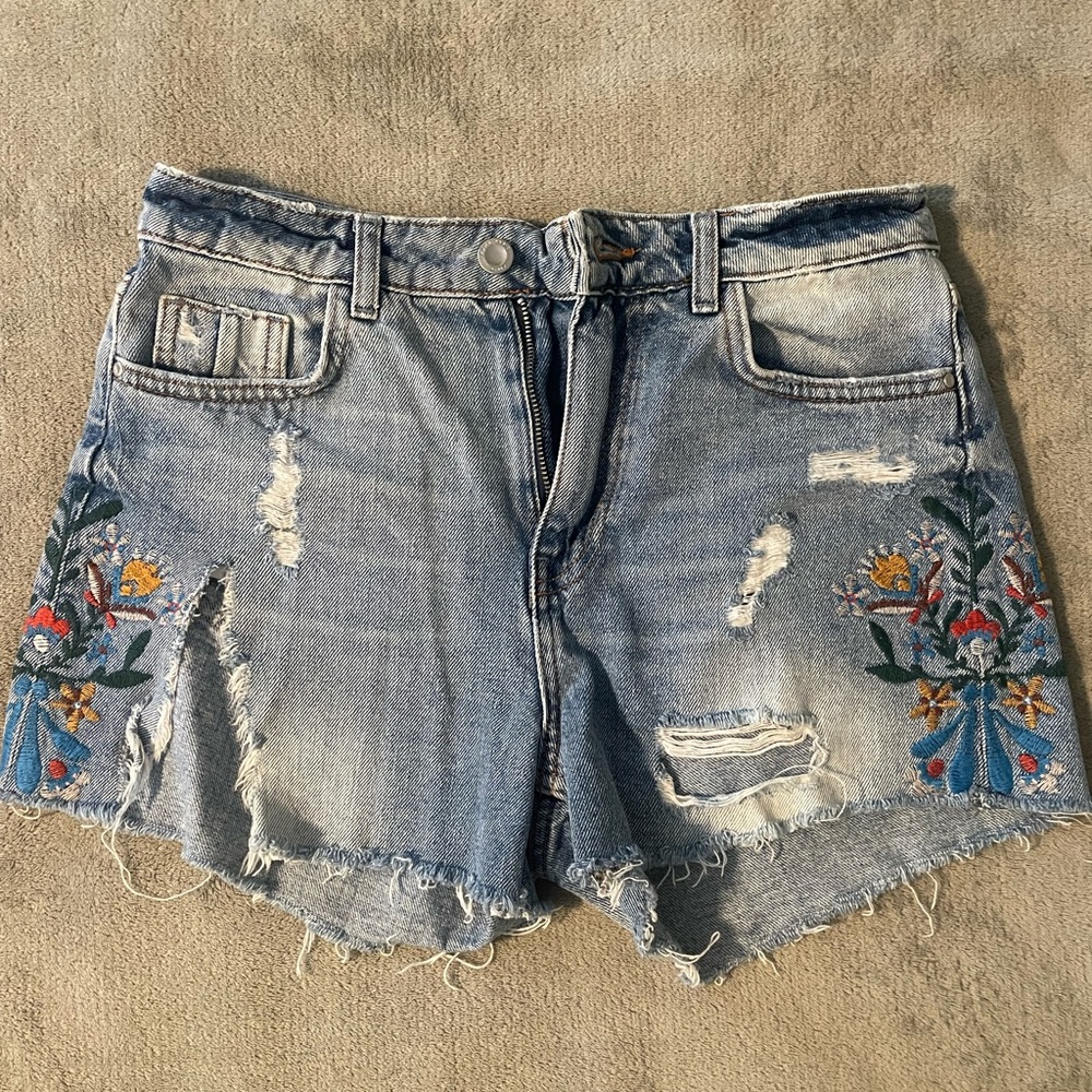 Zara high wasted denim shorts